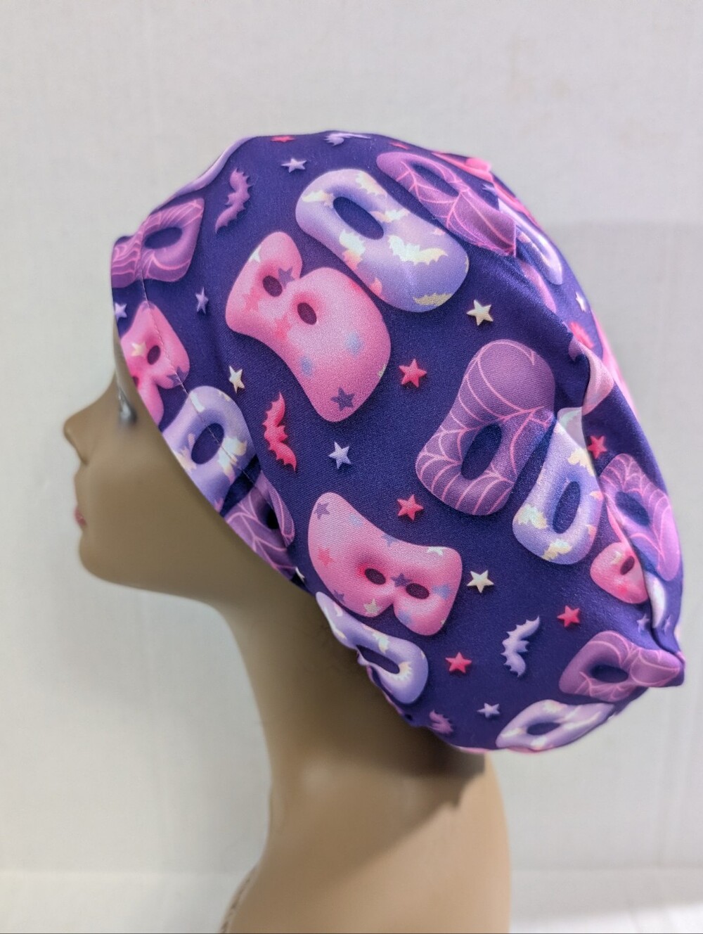 Halloween, Boo, Euro Style Scrub Cap, Scrub Cap, Surgery Hat, Chemo Hat